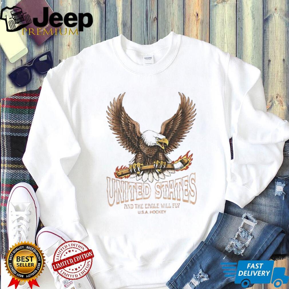 United States Hockey Eagle And The Eagle Will Fly T Shirt