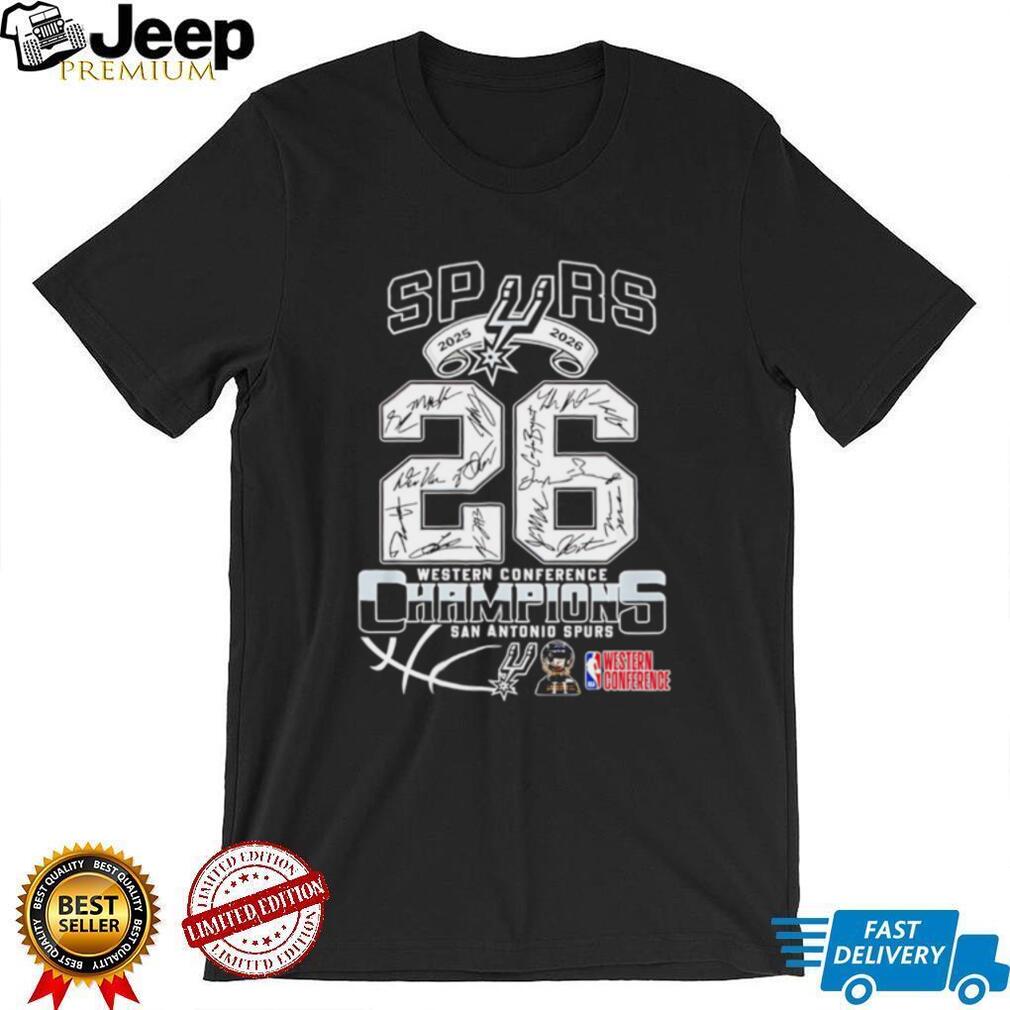 2025 2026 Western Conference Champions San Antonio Spurs signature shirt