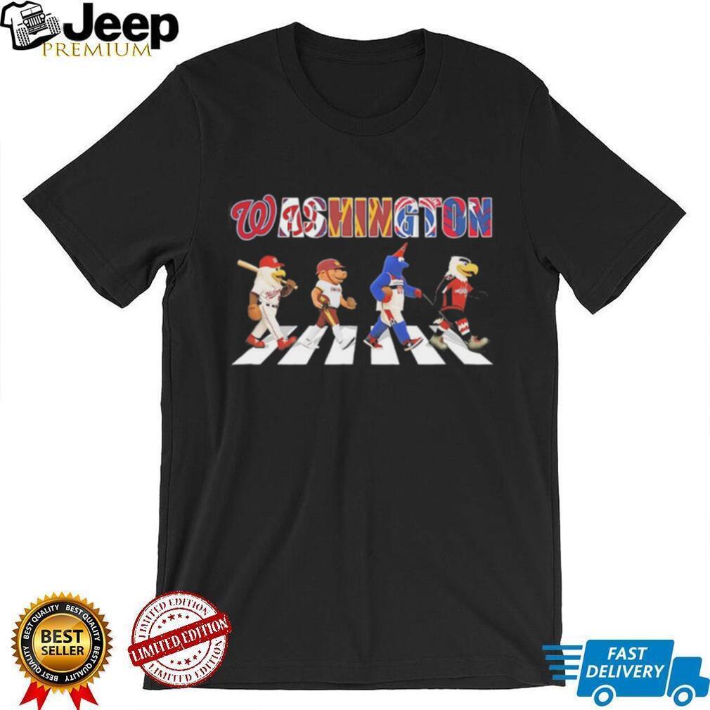 Washington DC City Sports Mascots Abbey Road Crossing T shirt