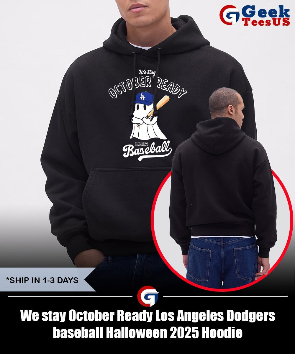 We stay October Ready Los Angeles Dodgers baseball Halloween 2025 shirt