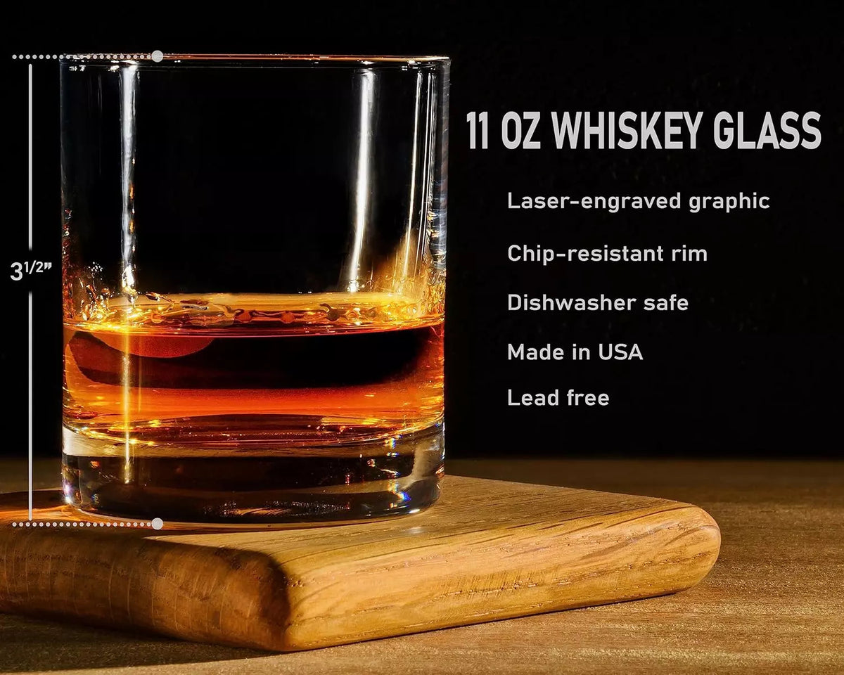 Trump President 45 47 Whiskey Glass