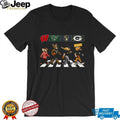 Wisconsin Sports Mascots Abbey Road Badgers Bucks Brewers Packers T Shirt