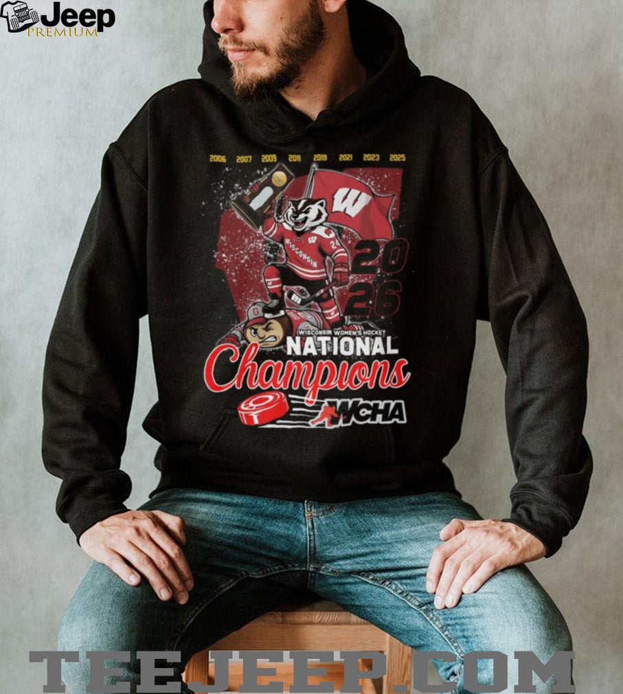 Wisconsin Women’s Hockey 2026 National Champions WCHA Trophy T Shirt