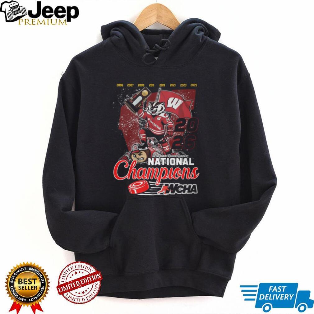 Wisconsin Women’s Hockey 2026 National Champions WCHA Trophy T Shirt