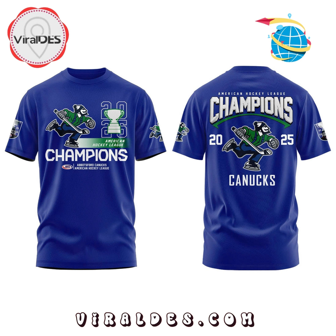 Abbotsford Canucks 2025 Hockey Champions Hoodie