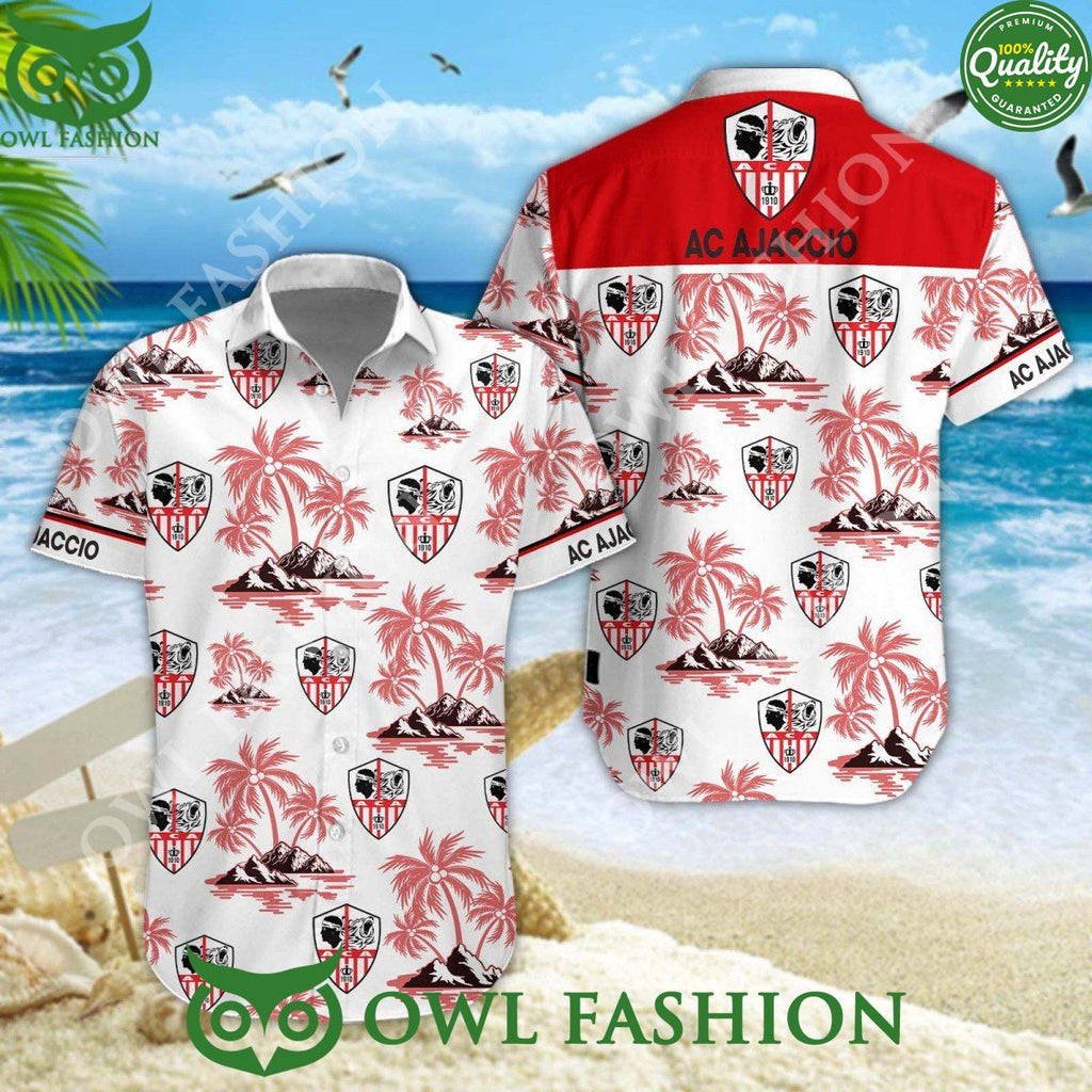 AC Ajaccio Ligue 2 Football Championship Hawaiian Shirt Shorts