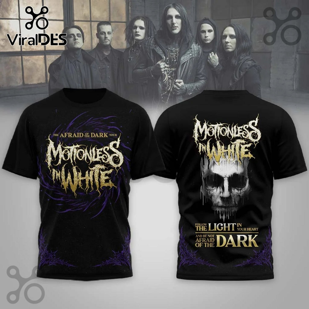 Afraid Of The Dark Motionless in White 3D T-Shirt