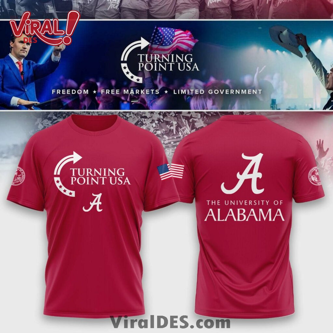 Alabama Campus Turning Point USA Red Hoodie