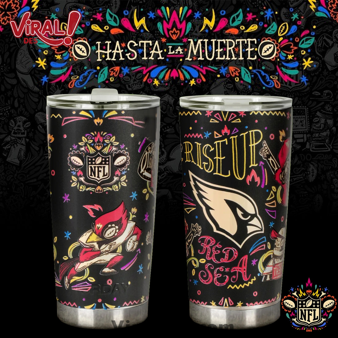 Arizona Cardinals 2025 Hasta la muerte Tumbler