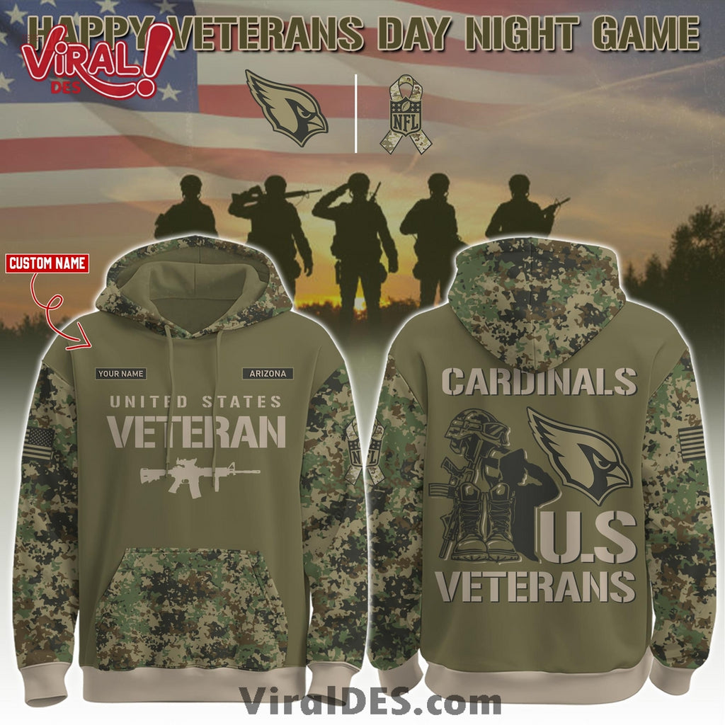Arizona Cardinals Veteran Day 2025 Hoodie Limited Edions