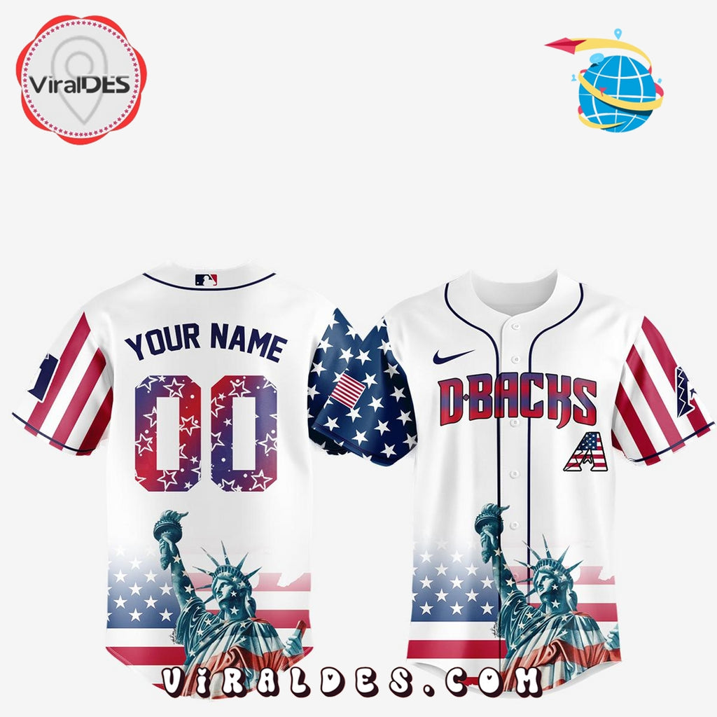 Arizona Diamondbacks Custom Independence Day Baseball Jersey