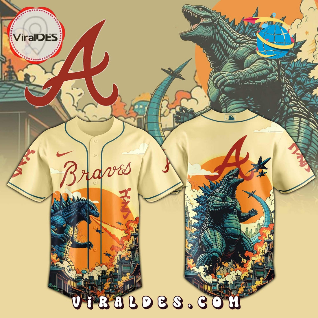 Atlanta Braves 2025 Godzilla Limited Edition Jersey