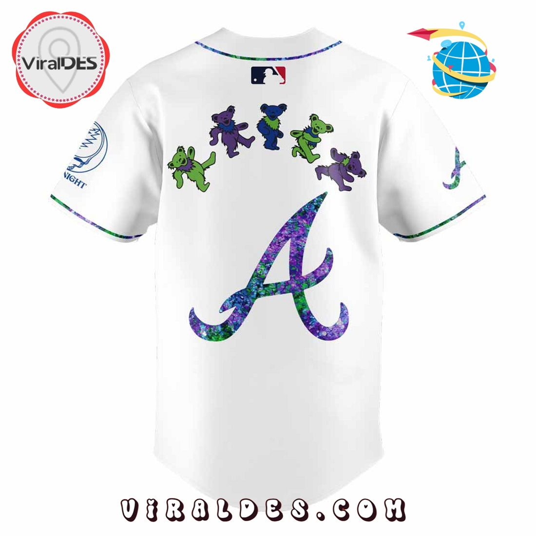 Atlanta Braves Grateful Dead Night 2025 Baseball Jersey