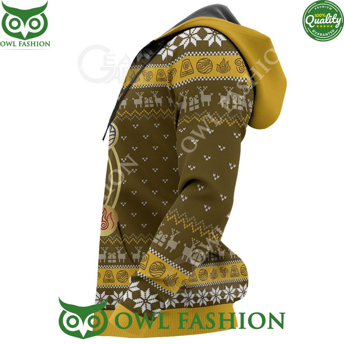 Avatar Airbender Anime Ugly Christmas Sweater Symbols