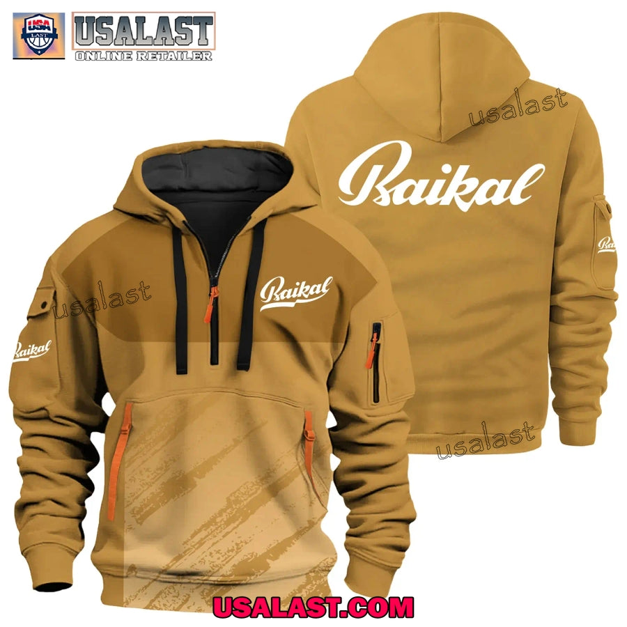 Baikal Shotgun Brand Custom Name Heavy Zip Hoodie