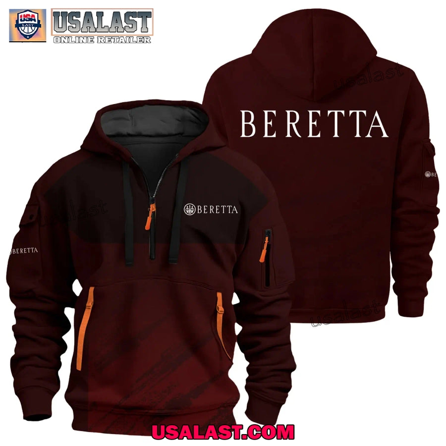 Beretta Firearms Brand Custom Name Heavy Zip Hoodie