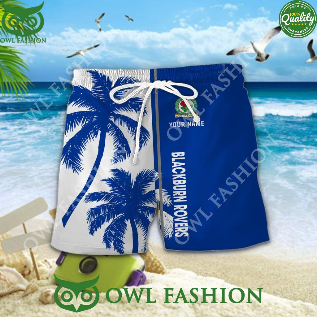 Blackburn Rovers Custom Name Beach Coconut Tree 2024 Hawaiian Shirt