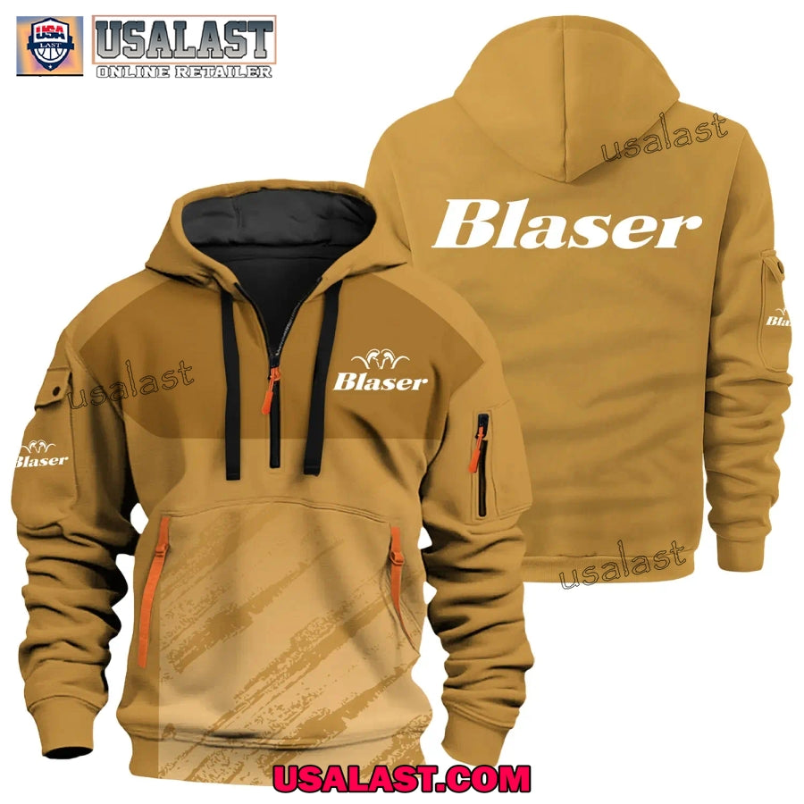 Blaser Gun Logo Brand Custom Name Heavy Zip Hoodie
