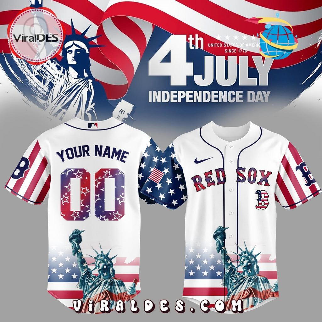 Boston Red Sox Custom Independence Day Baseball Jersey