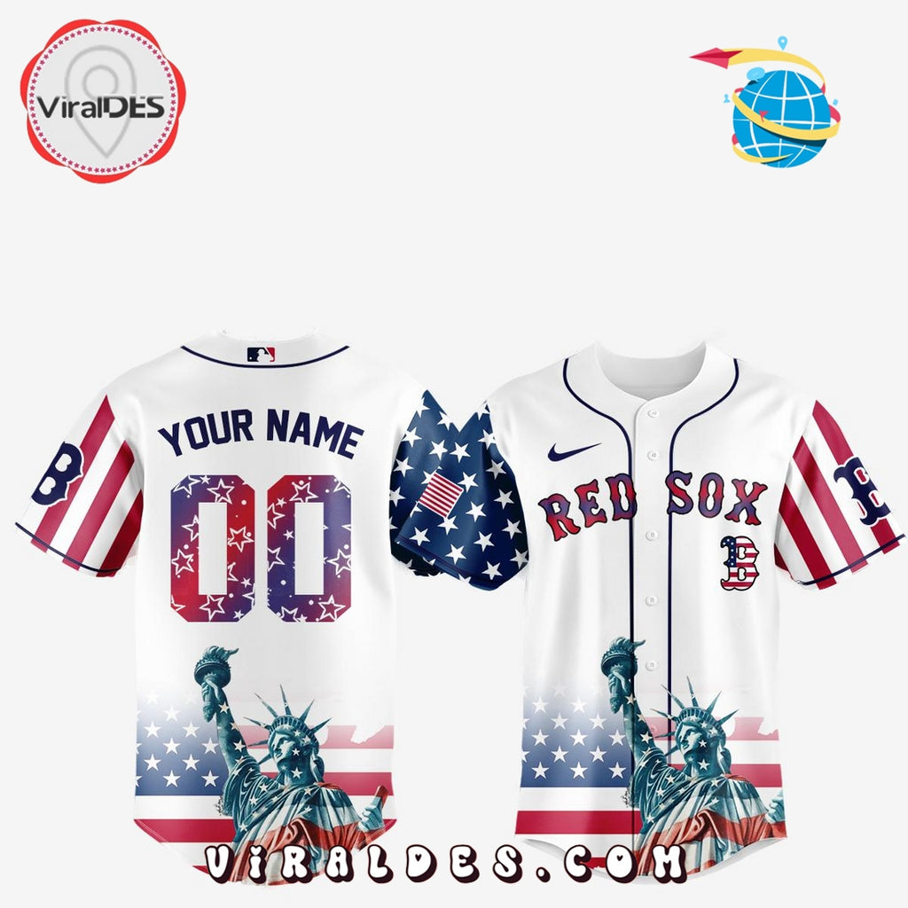 Boston Red Sox Custom Independence Day Baseball Jersey