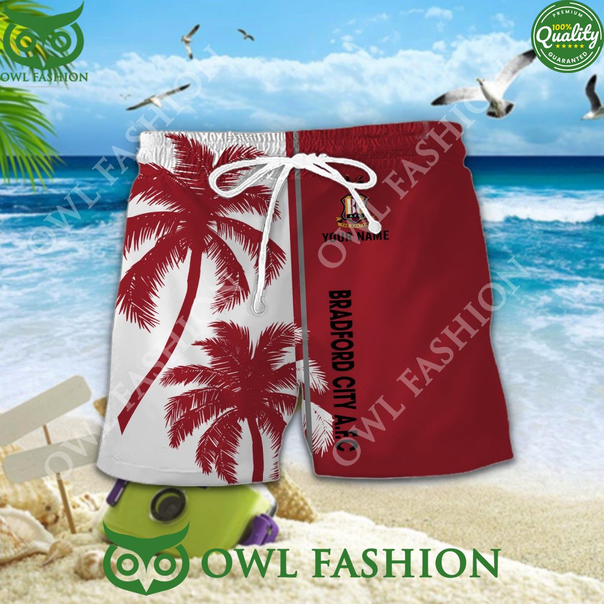 Bradford City League One EFL 2024 Limited Coconut Tree Custom Hawaiian Shirt