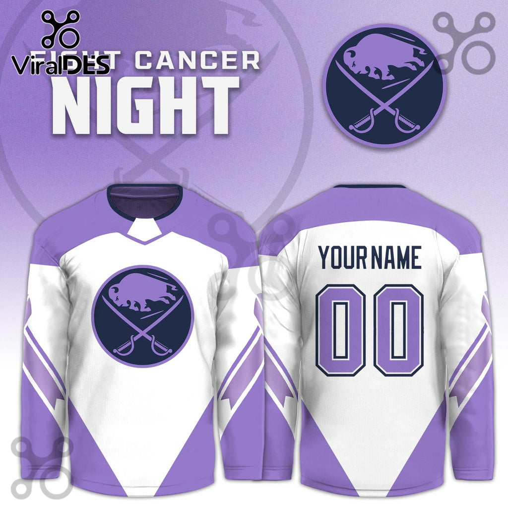 Buffalo Sabres Hockey Fights Cancer Purple Jersey Limited Edition