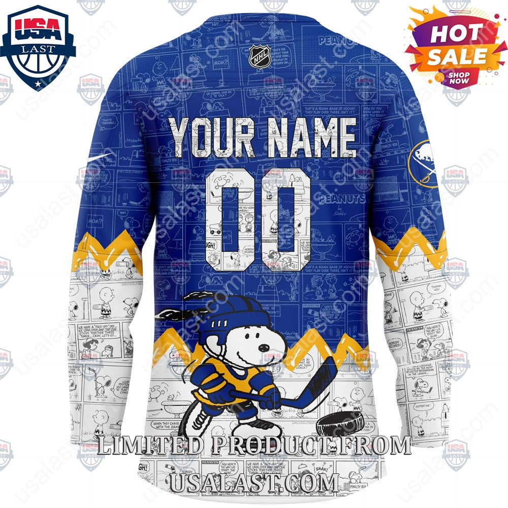 Buffalo Sabres NHL Happiness Is 75th Anniversary of Peanuts Hoodie