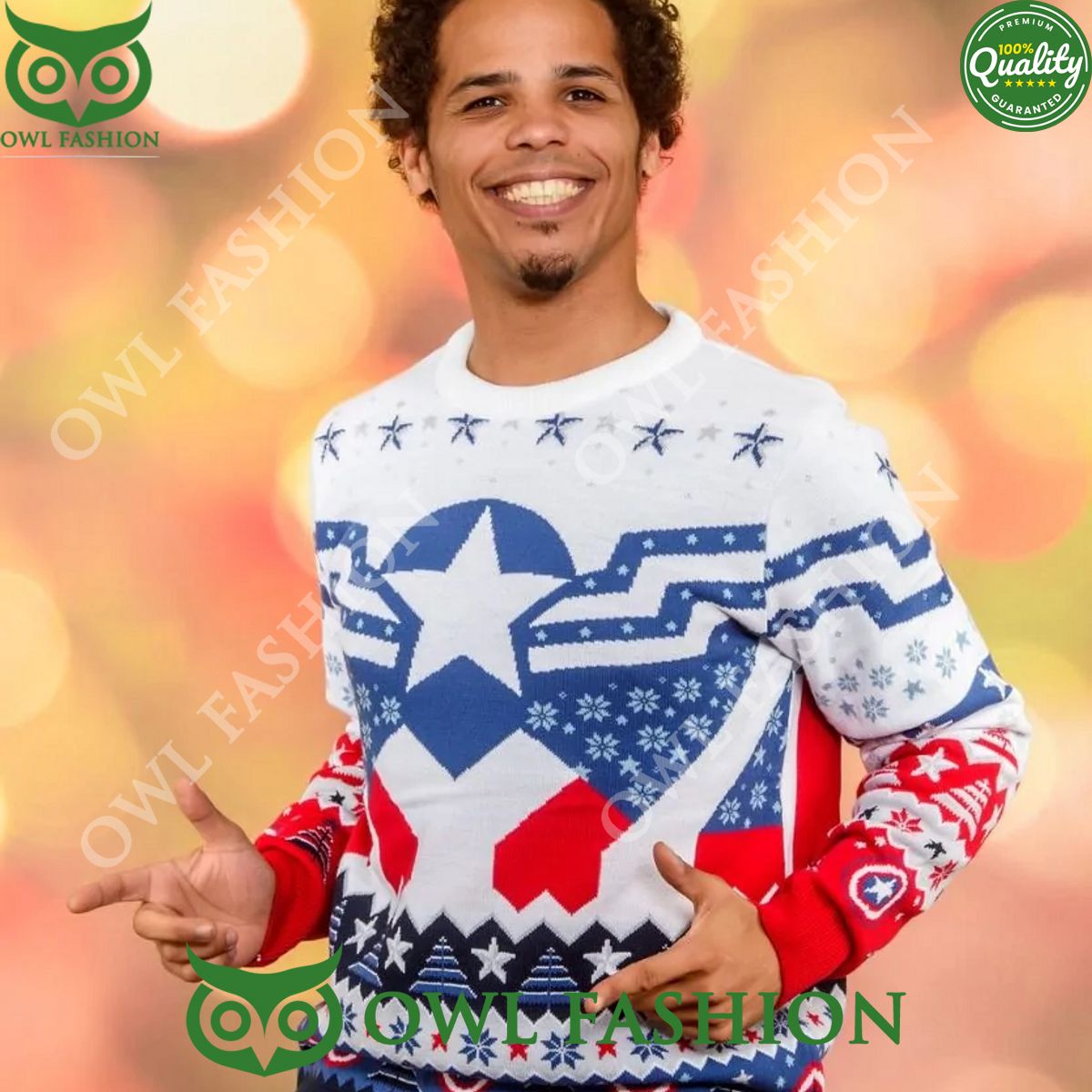 Captain America New and Improved Sam Wilson Christmas Jumper