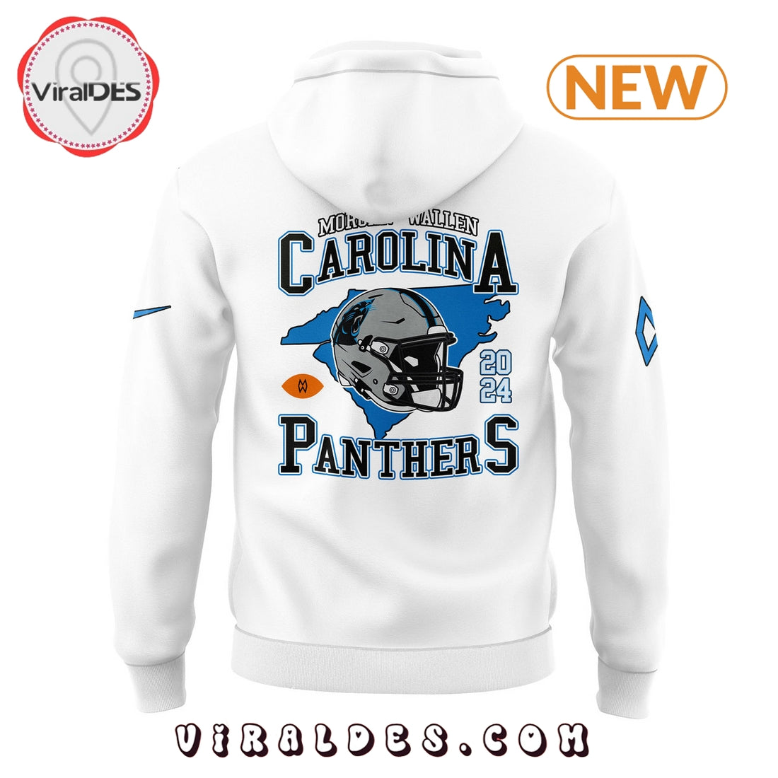 Carolina Panthers x Morgan Wallen White Hoodie