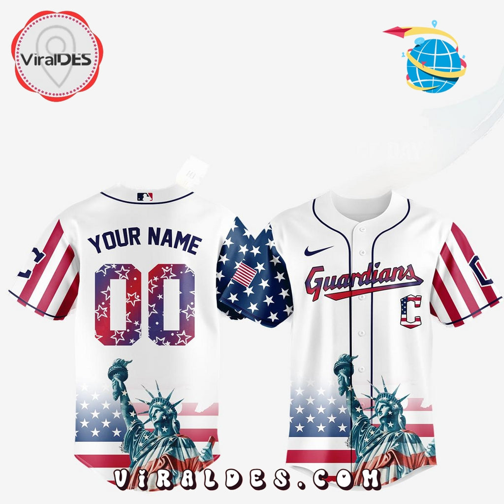 Cleveland Guardians Custom Independence Day Baseball Jersey