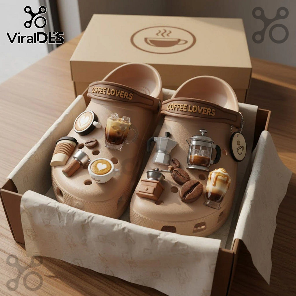 Coffee Lovers Premium Crocs Clogs With Charms