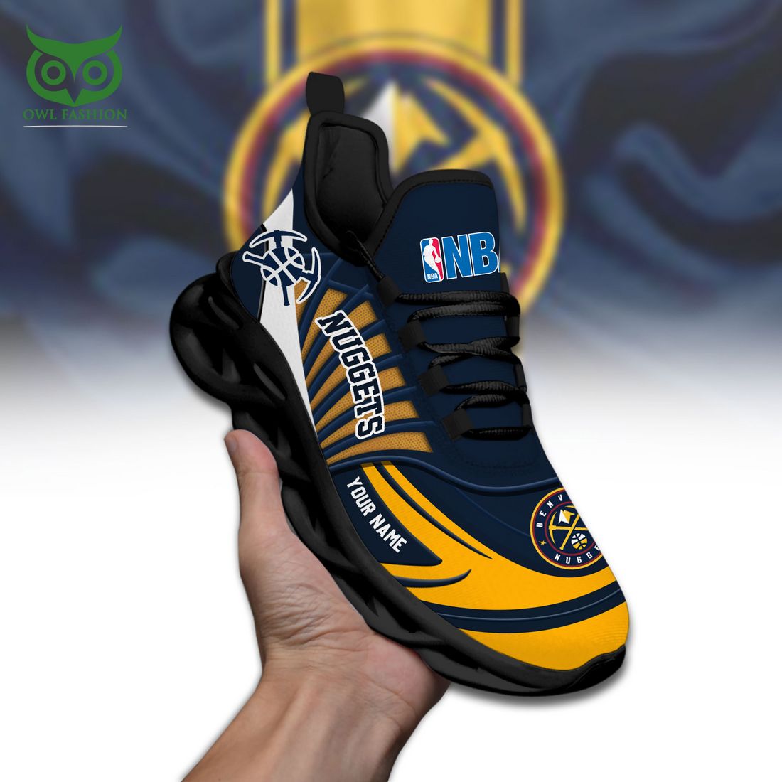 Custom Name Number Denver Nuggets NBA Team Max Soul