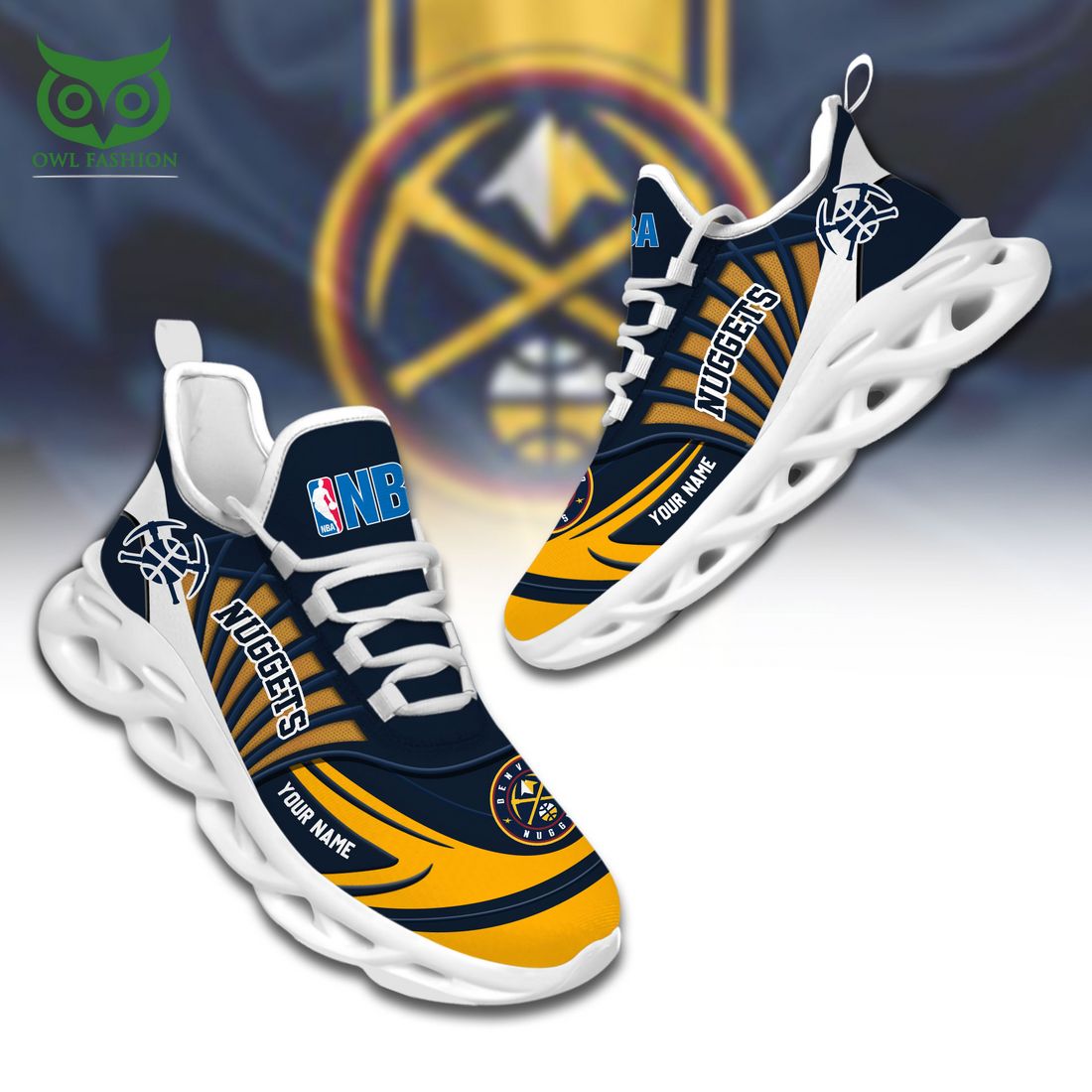 Custom Name Number Denver Nuggets NBA Team Max Soul