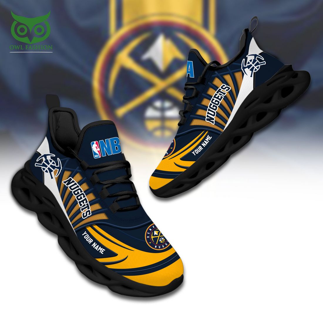 Custom Name Number Denver Nuggets NBA Team Max Soul