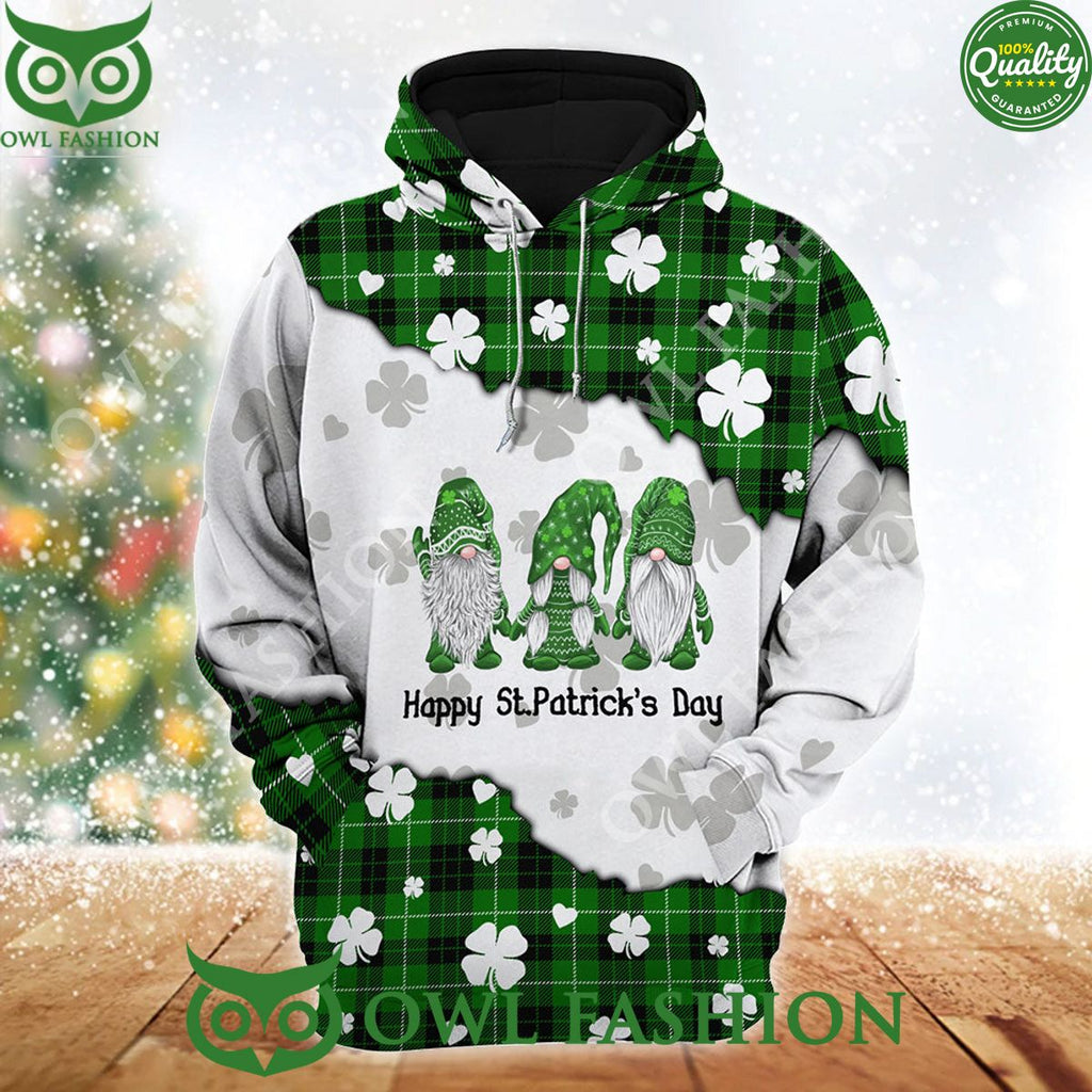 Custom Name St Patrick Day Irish Green Black 3D Hoodie