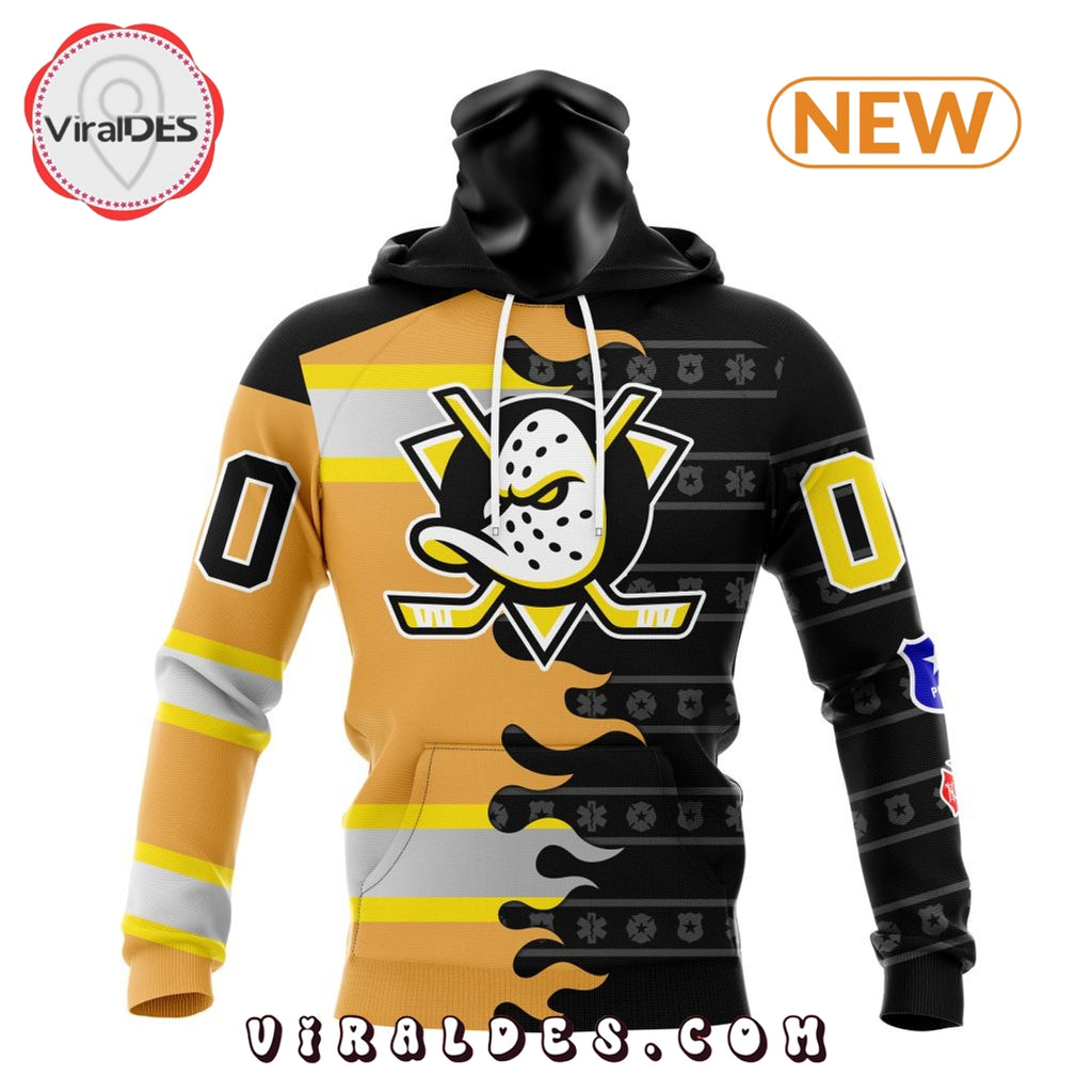 Custom NHL Anaheim Ducks 2025 First Responders Hoodie