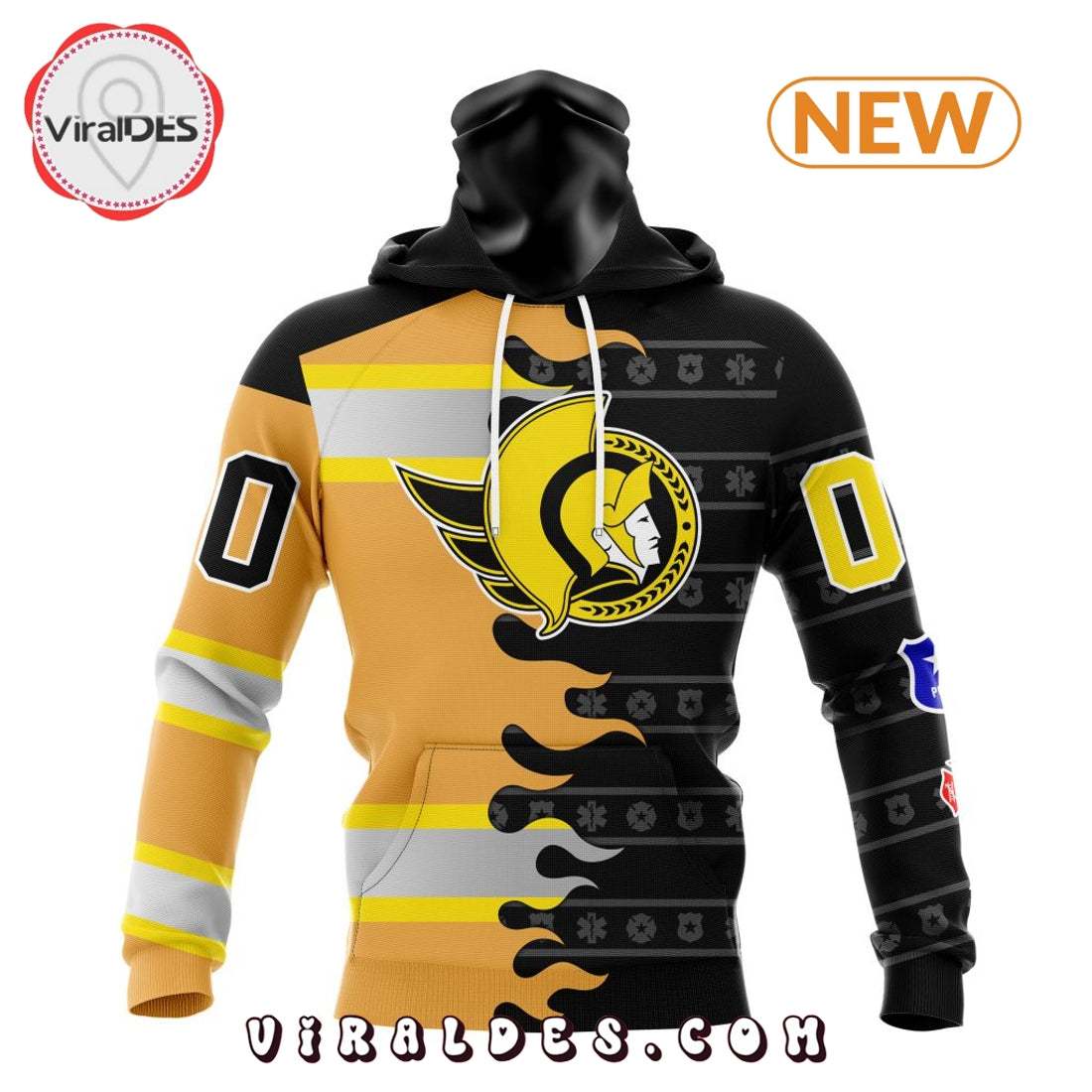 Custom NHL Ottawa Senators 2025 First Responders Hoodie