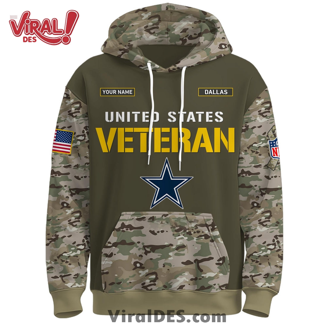 Dallas Cowboys 2025 Salute to Service Hoodie, Long Pants