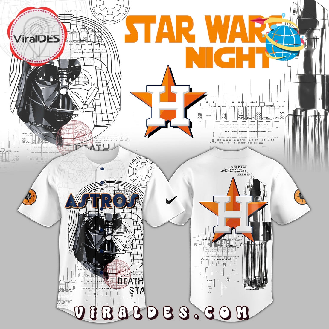 Death Wars Night x Houston Astros Baseball Jersey