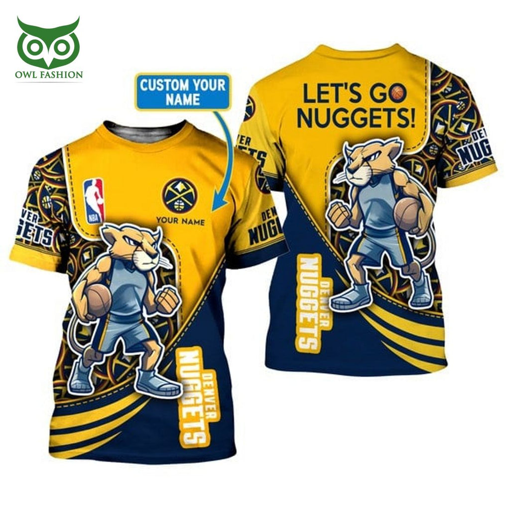 Denver Nuggets NBA with Mascot 3D T-shirt Hoodie