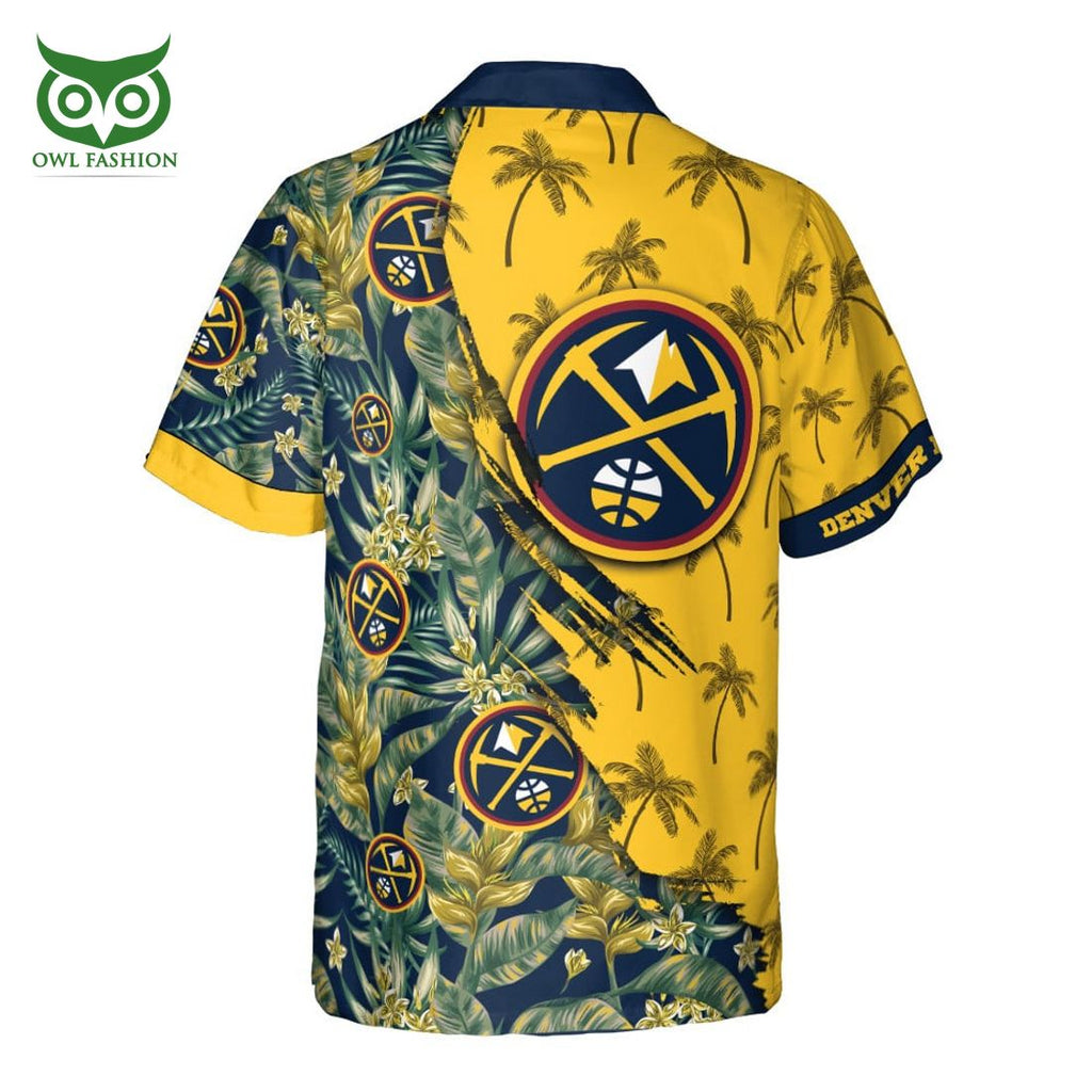 Denver Nuggets NBA Yellow 3D Hawaiian Shirt