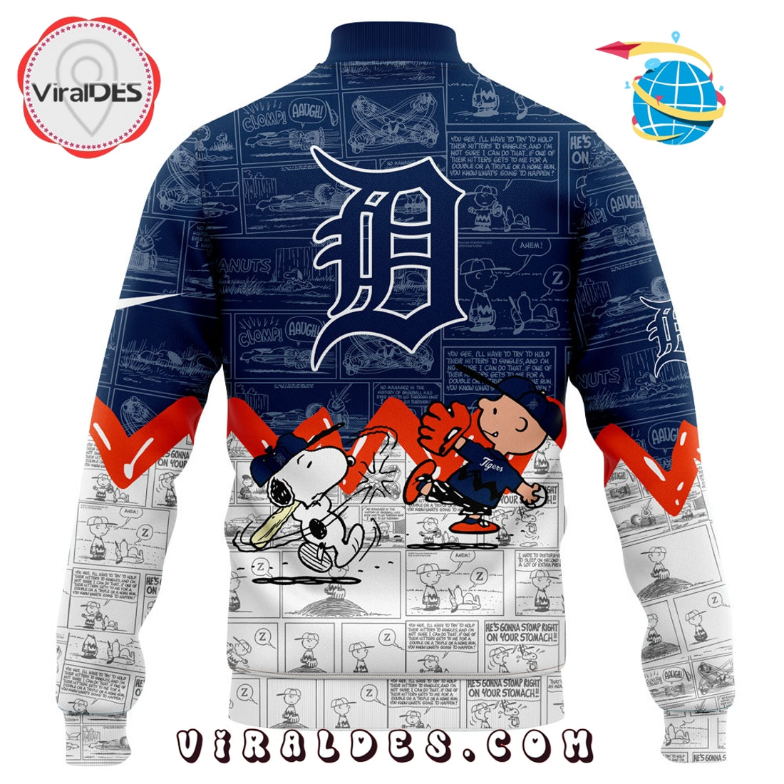 Detroit Tigers 75th Anniversary of Peanuts Baseball Jacket