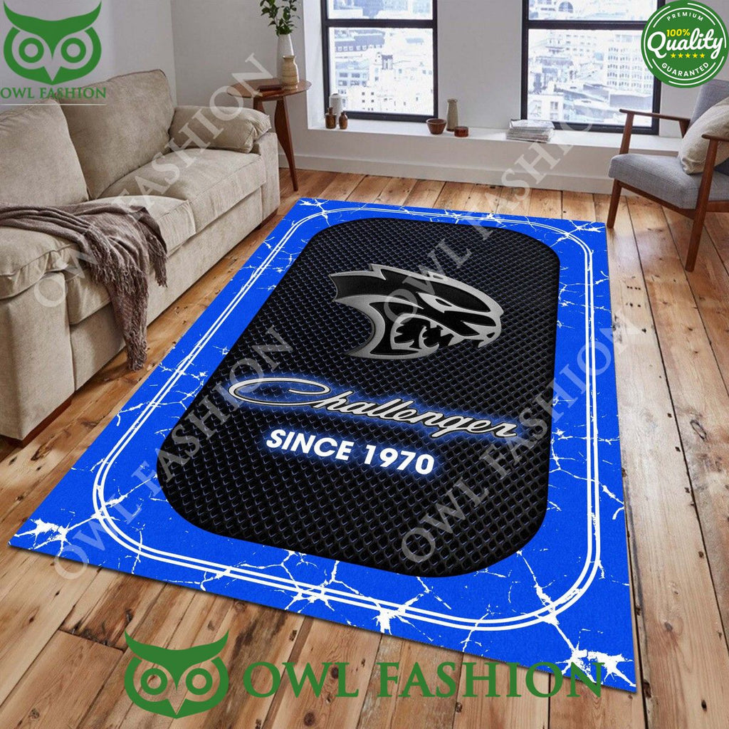 Dodge Challenger 1970 Lightning Living Room Carpet Rug