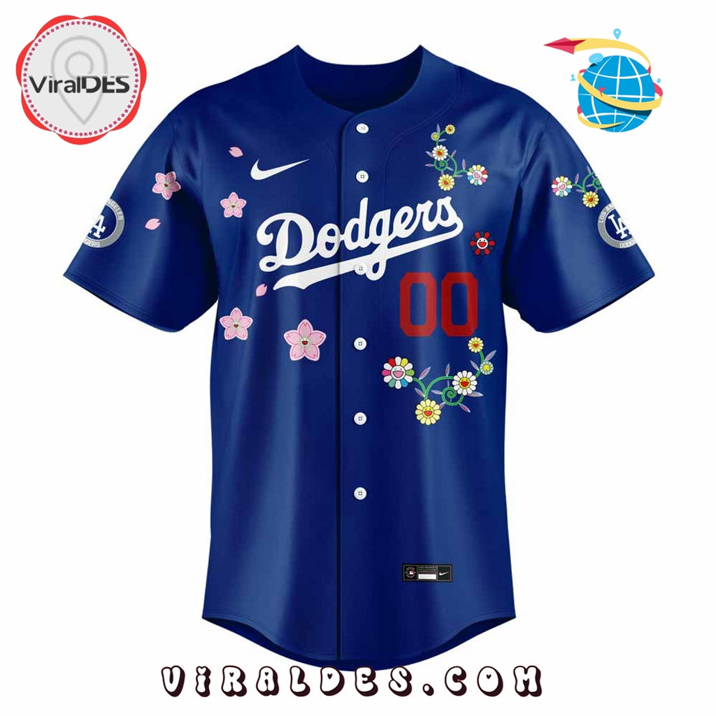 Dodgers Takashi Murakami x Tokyo Series Blue Baseball Jersey