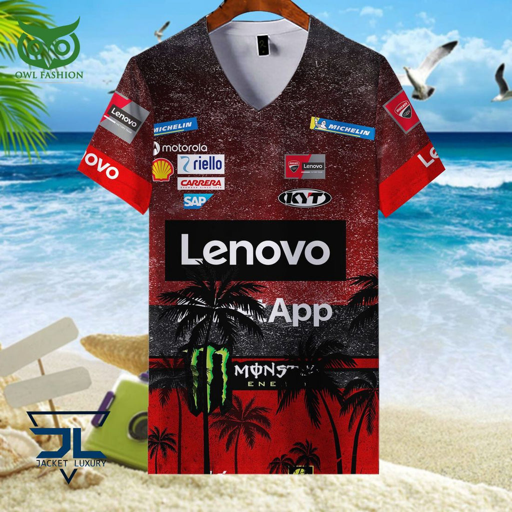 Ducati Lenovo Team Grand Prix Motogp Racing Hawaiian Shirt
