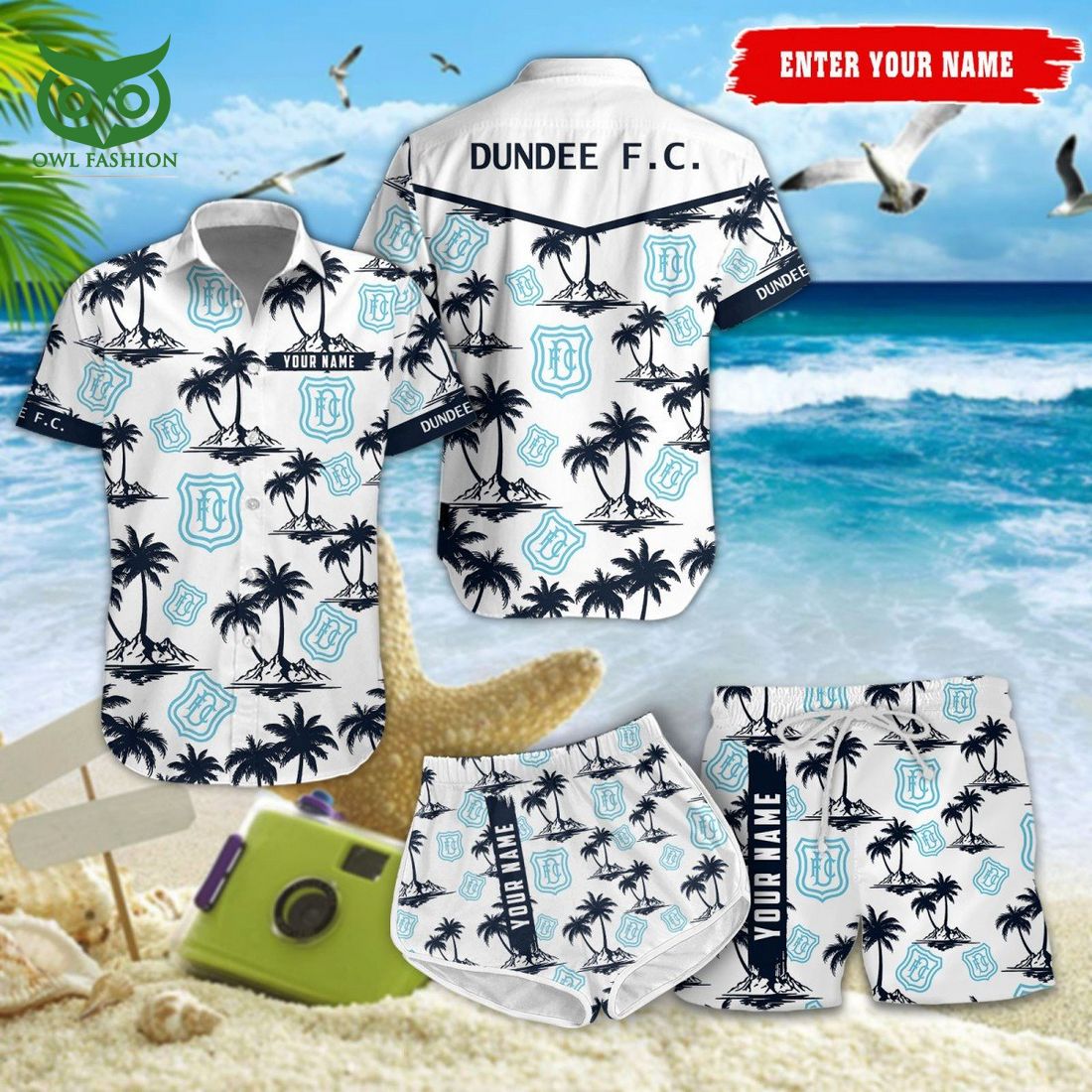 Dundee F.C. SPFL Coconut Hawaiian Shirt Shorts