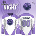 Edmonton Oilers Hockey Fights Cancer Purple Jersey Limited Edition