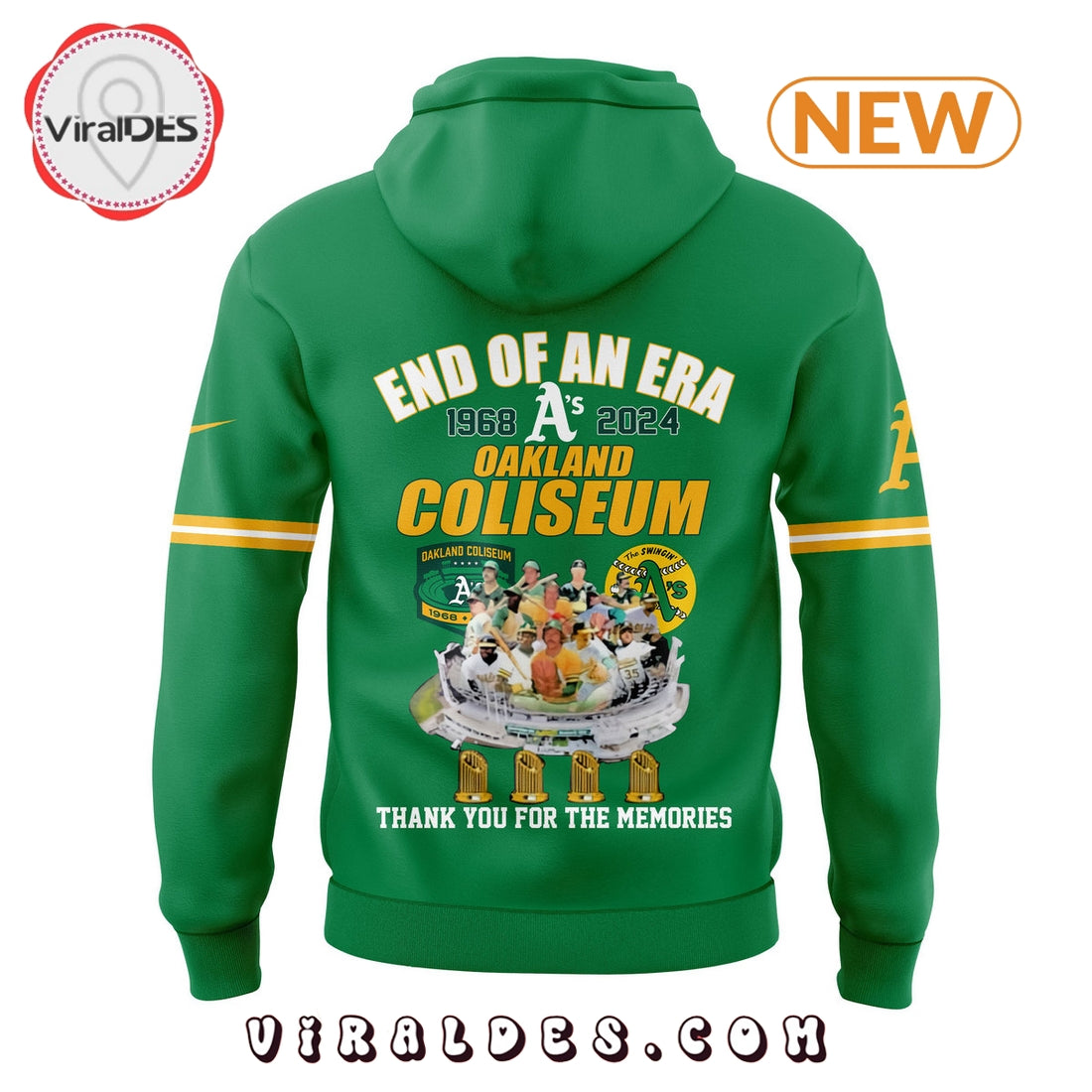 End Of An Era 1968 – 2024 Oakland Coliseum Hoodie, Jogger, Cap