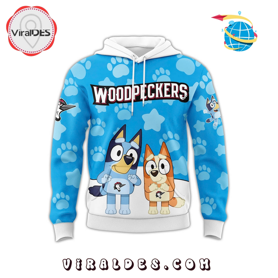Fayetteville Woodpeckers x Bluey Day Hoodie 2025