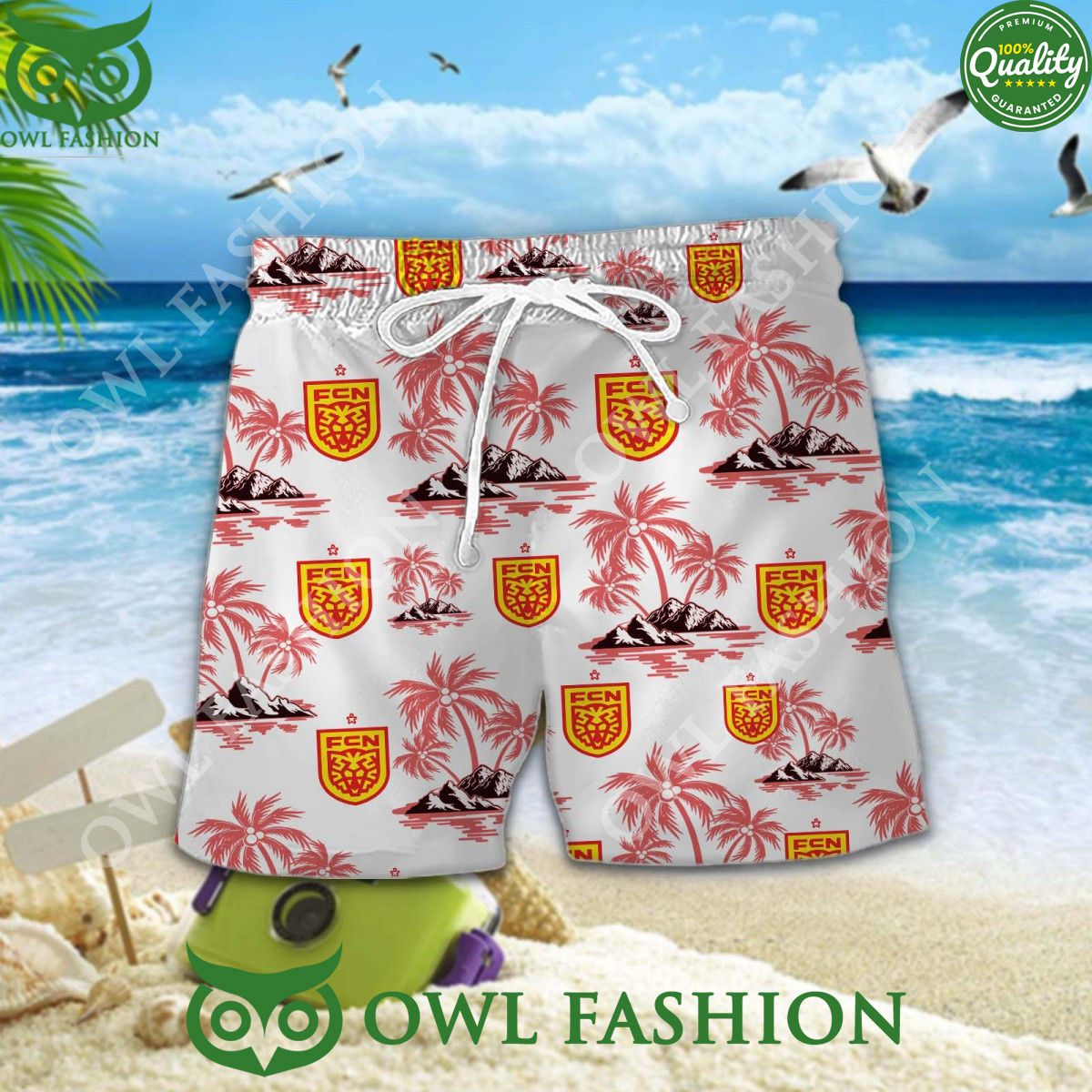 FC Nordsjælland Danish Football Coconut Island Hawaiian Shirt